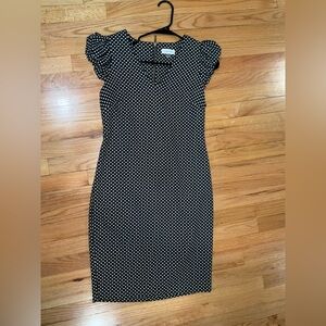 Calvin Klein Black and White Polka Dot Dress